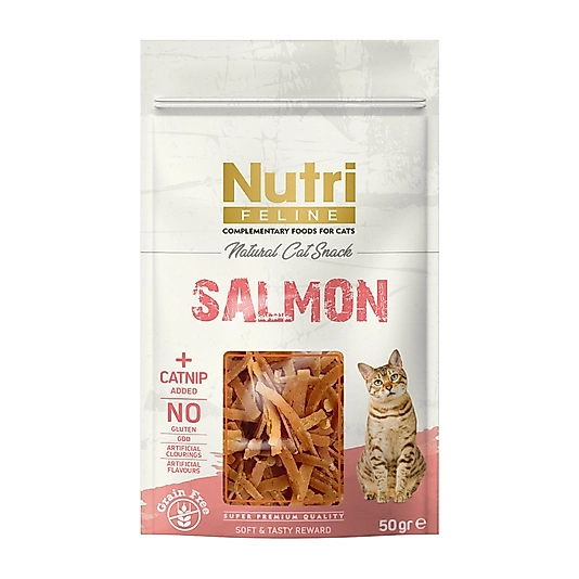 Nutri Feline Somonlu ve Catnipli Kedi Ödül Maması 50gr