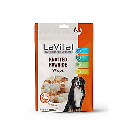 LaVital Knotted Rawhide Ördek Eti Sarılı Köpek Ödül Kemiği 100gr