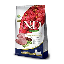 N&D Quinoa Weight Management Kuzu & Brokoli Yetişkin Mini Irk Köpek Maması 2,5 Kg