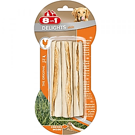 8in1 Delights Bones Köpekler için Tavuklu Ağız Bakım Kemiği (3'lü) Sticks 75gr