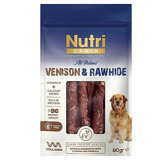 Nutri Canin Geyik Etli Sargılı Kemik Köpek Ödül Maması 80 gr