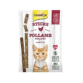 GimCat Sticks Tavuklu Ciğerli Taurinli Kedi Ödül Çubuğu 20gr (4'lü)