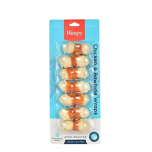 Wanpy Tavuk Sargılı Çiğneme Kemiği 90gr (7'li)