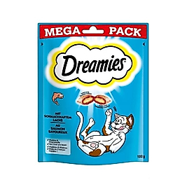 Dreamies Mega Pack İç Dolgulu Somonlu Kedi Ödül Bisküvisi 180gr