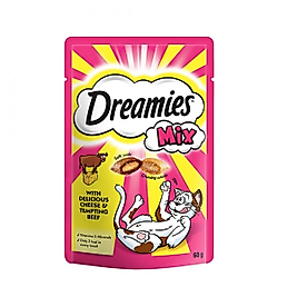 Dreamies Mix İç Dolgulu Sığır Etli ve Peynirli Kedi Ödül Bisküvisi 60gr
