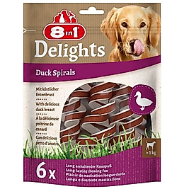 8in1 Smart Delights Duck Spirals Ördekli Burgu Köpek Ödülü 6lı