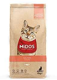 MİDOS Somonlu ve Pirinçli Hassas Irklar Yetişkin Kedi 15 Kg