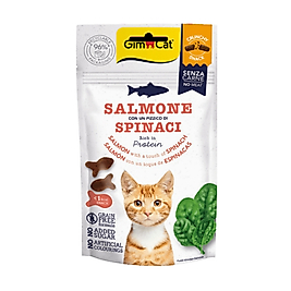 GimCat Crunchy Somonlu ve Ispanaklı Kedi Ödül Maması 50gr