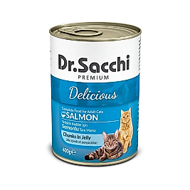 Dr. Sacchi Somonlu Yetişkin Kedi Konservesi 400 gr