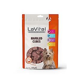 LaVital Marbled Cubes Ördek Etli Köpek Ödül Maması 100gr