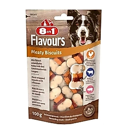 8in1 Flavours Meaty Biscuits Kıtır Köpek Ödülü 100gr