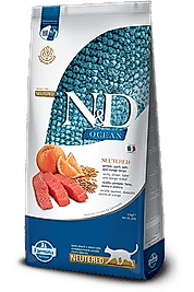 N&D Ocean Somonlu Kavuzlu Buğdaylı Yulaflı Portakallı Kısırlaştırılmış Yetişkin Kedi Maması 10 Kg
