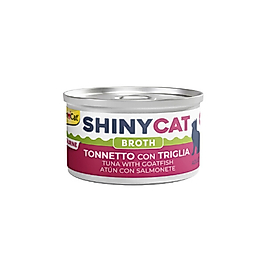 GimCat Shinycat Broth Sos İçinde Barbun Balıklı ve Ton Balıklı Kedi Konservesi 70gr