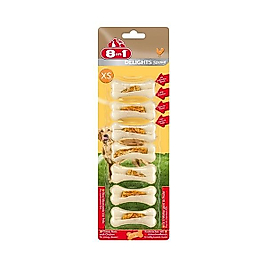 8in1 Delights Bones Köpekler İçin Tavuklu Ağız Bakım Pres Kemik Small (7'li) [XS]
