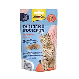 GimCat Nutripockets Somon Balıklı Kedi Ödül Maması 60gr