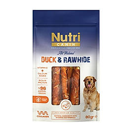 Nutri Canin Ördek Eti Sargılı Sığır Derisi Köpek Ödül Maması 80gr