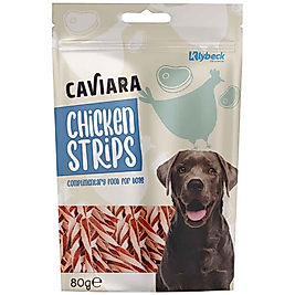 Caviara Köpek Ödülü Kurutulmuş Tavuk Şeritleri 80 Gr