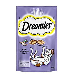 Dreamies İç Dolgulu Ördekli Kedi Ödül Bisküvisi 60gr
