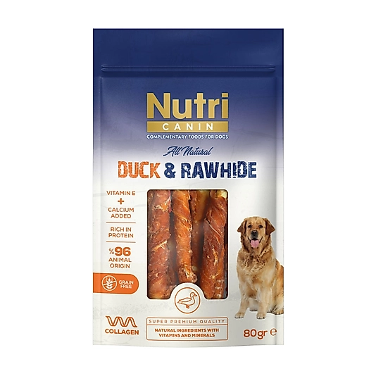 Nutri Canin Ördek Eti Sargılı Sığır Derisi Köpek Ödül Maması 80gr