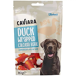 Caviara Köpek Ödülü Ördek Etli Kalsiyumlu Kemik 80 Gr