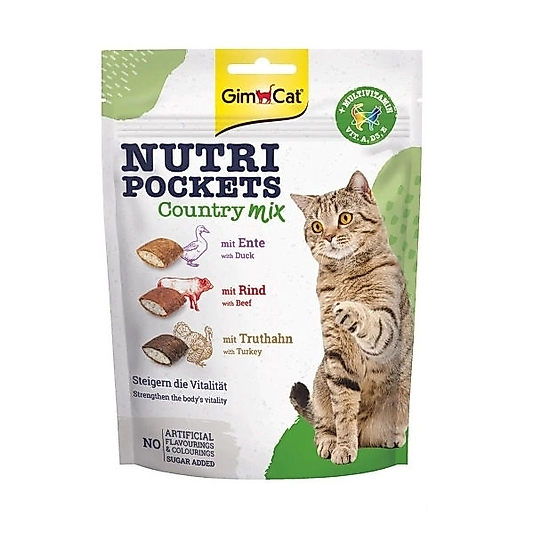 GimCat Nutripockets Country Mix Multivitaminli Kedi Ödül Maması 150gr