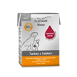 PLATINUM Hindili ve Somonlu Köpek Konservesi 185gr