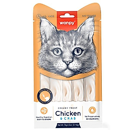 Wanpy Tavuklu ve Yengeçli Krema Kedi Ödül Maması 14gr (5'li)