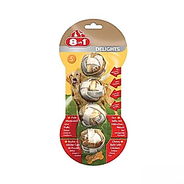 8in1 Delights Bones Köpekler için Çiğneme Topu (4'lü) [S]