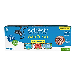 Schesir Variety Pack Jöle İçinde Klasik Lezzetler Yetişkin Kedi Konservesi 85gr (6 AL 5 ÖDE)