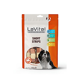 LaVital Short Strips Tavuk Ördek ve Morina Balıklı Köpek Ödül Maması 100gr