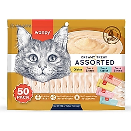 Wanpy Krema Kedi Ödül Maması 14gr (50 Adet) (Karışık Çeşitli)