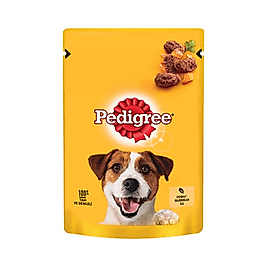 Pedigree Pouch Sığır Etli Kuzulu ve Havuçlu Yetişkin Köpek Konservesi 100gr