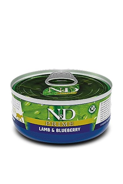 N&D Prime Kuzu Etli ve Yaban Mersinli Kedi Yaş Mama 70 Gr