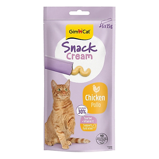 GimCat Snack Cream Tavuklu Krema Kedi Ödül Maması 15gr (6'lı)