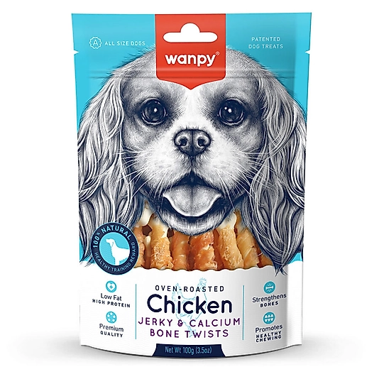 Wanpy Oven Roasted Kalsiyumlu Gerçek Tavuk Sargılı Köpek Ödülü 100gr