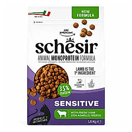 Schesir Sensitive Mono Protein Kuzulu Tahılsız Yetişkin Kedi Maması 1,5kg
