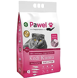 Pawel Bebek Pudralı Topaklanan 10L Bentonit Kedi Kumu