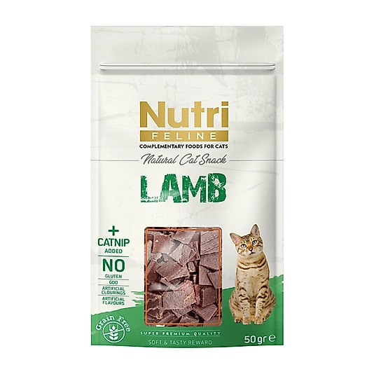 Nutri Feline Kuzulu ve Catnipli Kedi Ödül Maması 50gr
