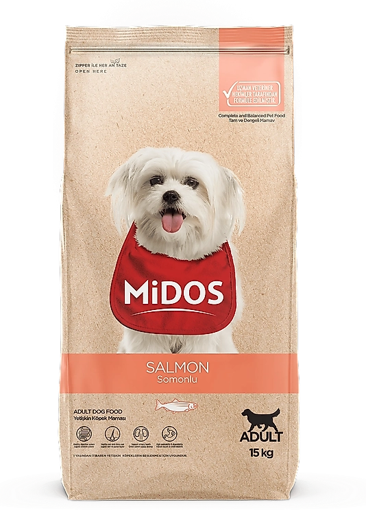MİDOS Somonlu Tüm Irklar Yetişkin Köpek 15 Kg