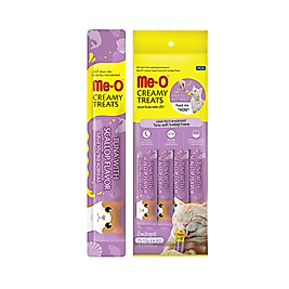 Me-O Ton Balıklı Deniz Taraklı ve Ton Balıklı Krema Kedi Ödül Maması 15gr (4'lü)