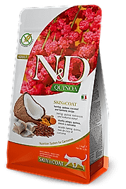 N&D Quinoa Ringa Balıklı Hindistan Cevizli Deri & Tüy Yetişkin Kedi Maması 5 Kg