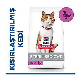 Hill's SCIENCE PLAN Ördekli Kısırlaştırılmış Kedi Maması 1,5kg