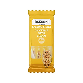 Dr.Sacchi Creamy Tavuklu ve Ciğerli Kedi Ödülü 4lü