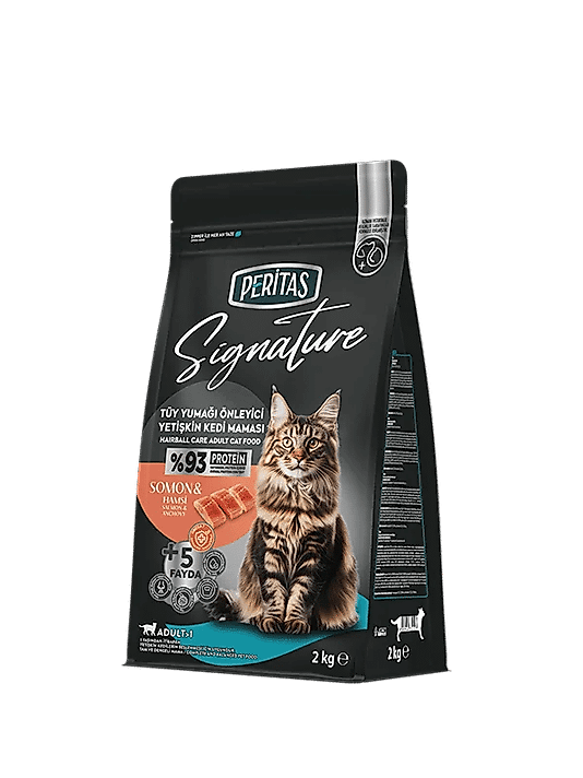 Signature Somonlu Yetişkin Kedi Maması Tüy Yumağı Önleyici 2 Kg