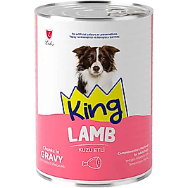 King Kuzu Etli Köpek Konservesi Sos İçerisinde Et Parçacıklı 400 Gr
