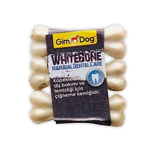 GimDog Mordimi Beyaz Press Kemik 9cm (3'lü)