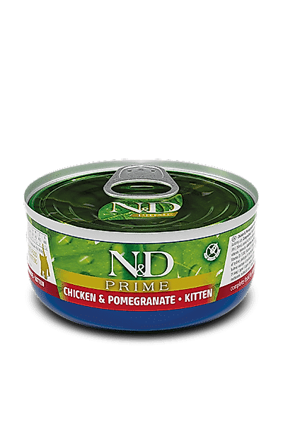 N&D Prime Tavuk ve Narlı Yavru Kedi Yaş Mama 70 Gr