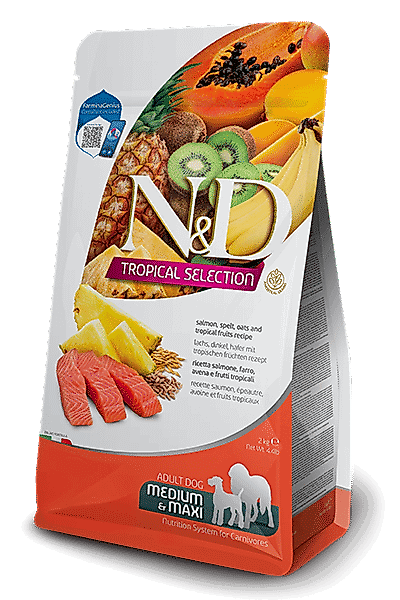 N&D Tropical Selection Somonlu Yetişkin Orta & Büyük Irk Köpek Maması 10 Kg