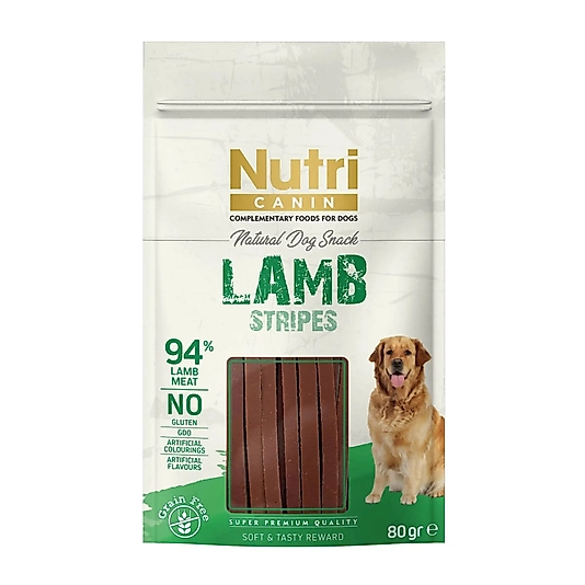 Nutri Canin %94 Kuzu Etli Tahılsız Çubuk Köpek Ödül Maması 80gr