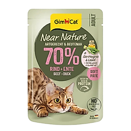 GimCat Near Nature Sığır Etli ve Ördekli Ezme Yetişkin Kedi Konservesi 85gr
